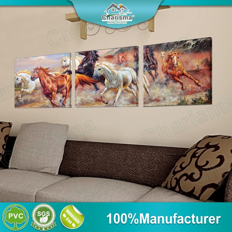 壁アートフレームレス絵画現代の馬室内装飾のためのキャンバスの油絵-絵画＆カリグラフィー問屋・仕入れ・卸・卸売り