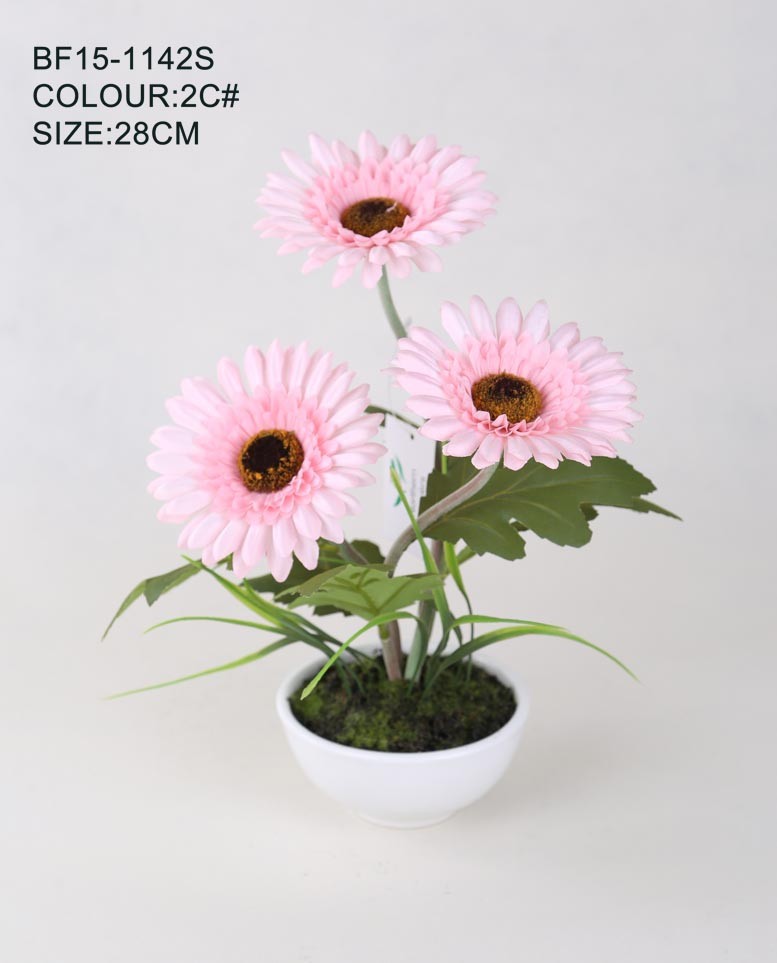 高いシミュレーション小さな人工ガーベラの花のファブリックフラワー-装飾用花&花網問屋・仕入れ・卸・卸売り