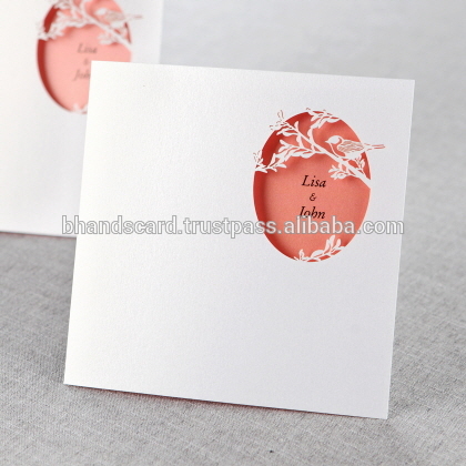 オリジナルカードbhands白レーザーカットpk850_wh結婚式の招待状のカード-紙工芸品、ペーパークラフト問屋・仕入れ・卸・卸売り