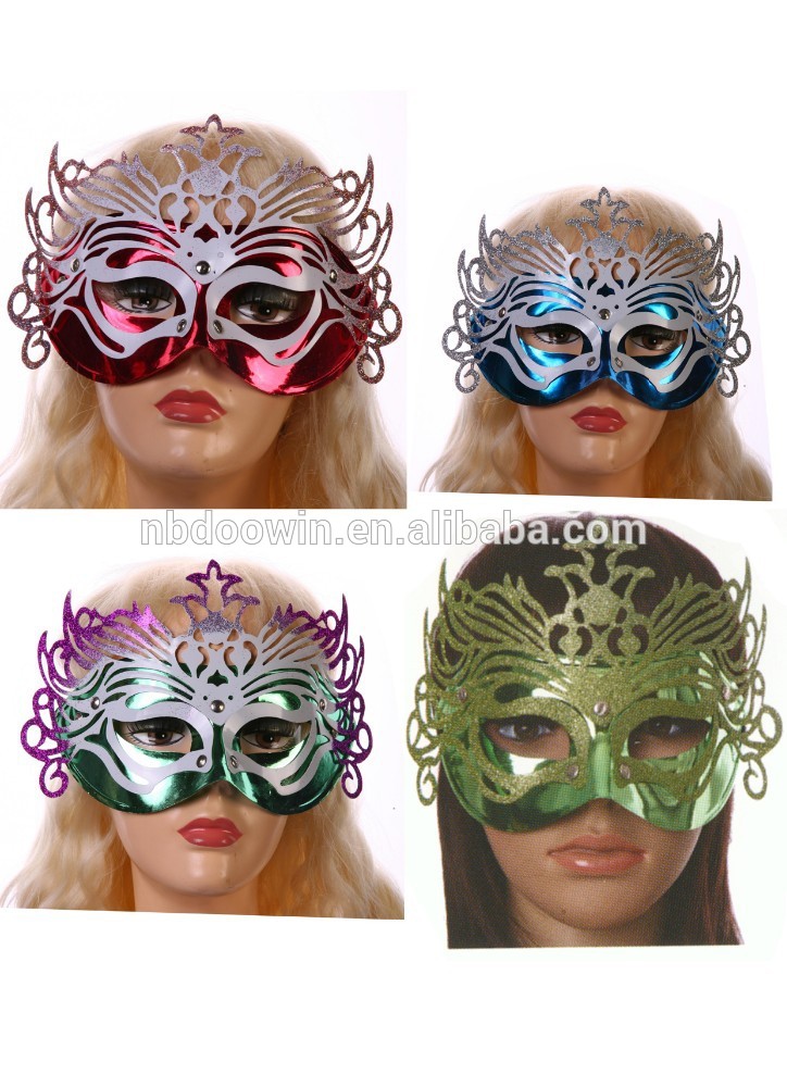 安い価格ポリ塩化ビニールの女性パーティーマスク、 色が詰め合わせ-パーティーマスク、仮面問屋・仕入れ・卸・卸売り