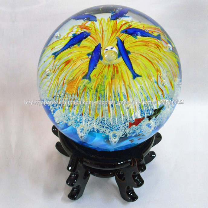 g001丸いガラス玉、 ガラス工芸品、 発光ガラスボール、 １３ＣＭ口径ガラスボール、 装飾的なガラスのボール-ガラス製品問屋・仕入れ・卸・卸売り