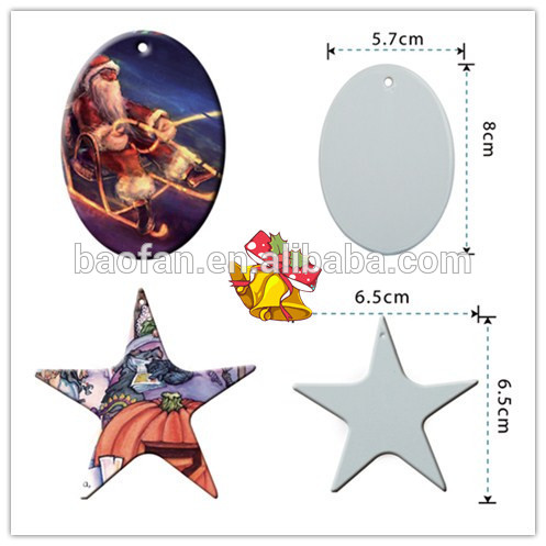 昇華クリスマスセラミックペンダント/オーナメント、 クリスマスツリーの飾り-クリスマスデコレーション用品問屋・仕入れ・卸・卸売り