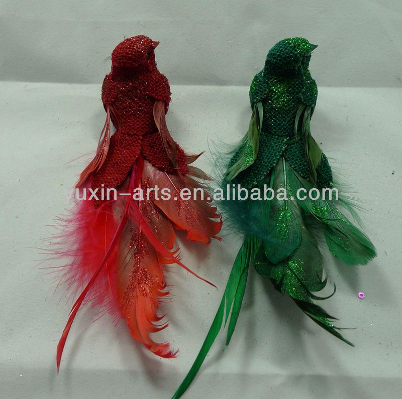 装飾的な羽毛の鳥-クリスマスデコレーション用品問屋・仕入れ・卸・卸売り