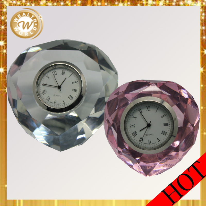 ハート形のクリスタル時計 結婚記念品用の時計-民芸品問屋・仕入れ・卸・卸売り
