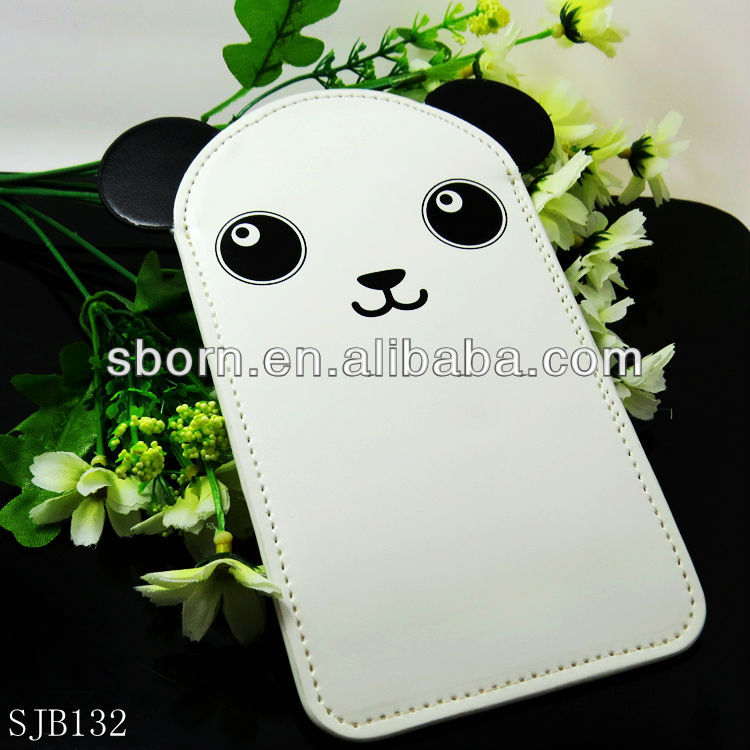 かわいいパンダの動物の形の携帯電話の袋-革細工問屋・仕入れ・卸・卸売り