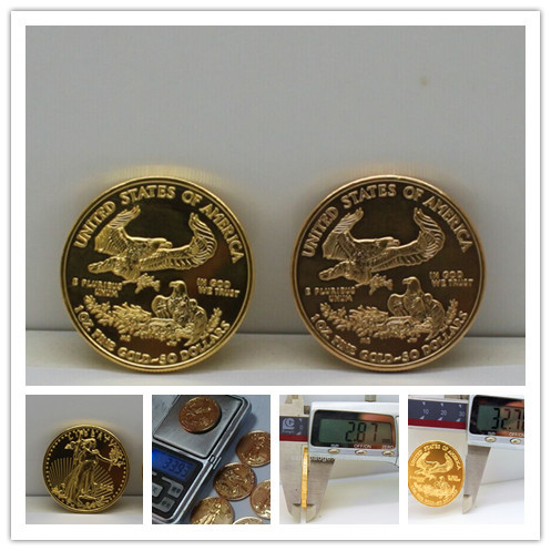 100％高い模倣されアメリカのリバティ歩行1オンス金貨/金メッキアメリカンイーグル金貨鋳造され1オンス-民芸品問屋・仕入れ・卸・卸売り
