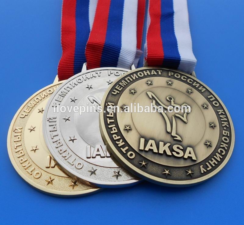 カスタム記念品の授与、 金属のための勲章挑戦ロシア、 スポーツゲームの勲章リボン-金属工芸品問屋・仕入れ・卸・卸売り