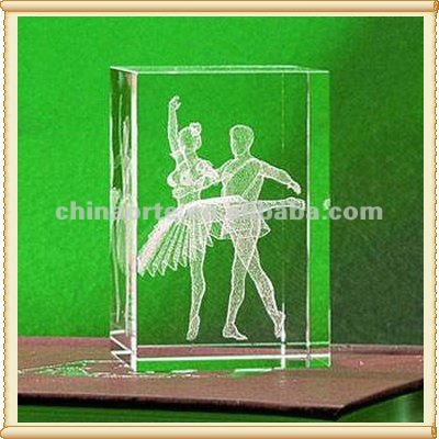 魔法の結晶ブロックレーザーダンス3dダンサーのためのお土産-記念品問屋・仕入れ・卸・卸売り