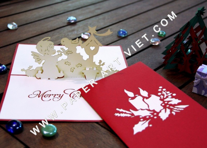 グリーティングカードクリスマス3d/ハンドメイドポップアップカード-記念品問屋・仕入れ・卸・卸売り