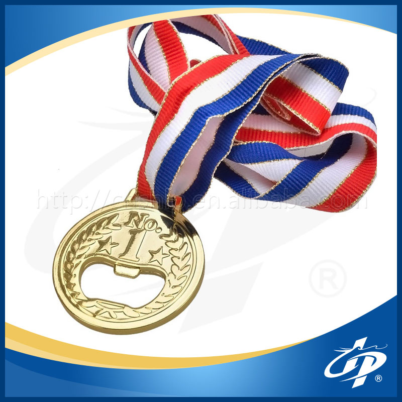カスタムメタルボトルオープナーデザイン制作賞ゴールドメダルを実行しているスポーツの空白-金属工芸品問屋・仕入れ・卸・卸売り
