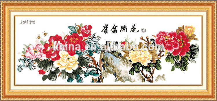 手刺繍クロスステッチ、 中国のクロスステッチのパターン、 クロスステッチが咲くと花模様-民芸品問屋・仕入れ・卸・卸売り