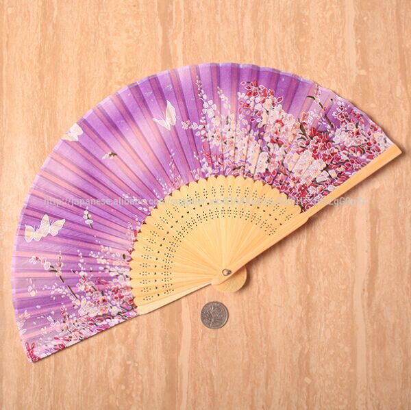 竹扇子 せんす ファン 大人気 和風 婦人用 手芸 花柄 桜-竹工芸品問屋・仕入れ・卸・卸売り