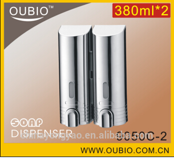 バスルームのハンド液体ダブルボトル付きソープディスペンサーmj9050c- 2( 380ml*2)-液体石鹸ディスペンサー問屋・仕入れ・卸・卸売り