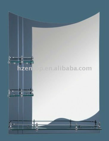 のバスルームの鏡とガラス棚・二重層のガラスミラー-バスミラー問屋・仕入れ・卸・卸売り