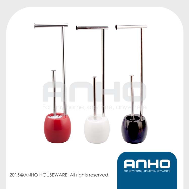 Anho特許ポリレジン+ステンレス製のトイレブラシホルダーと紙ロール、 foor- スタンディング、 の浴室の付属品-ペーパーホルダー問屋・仕入れ・卸・卸売り
