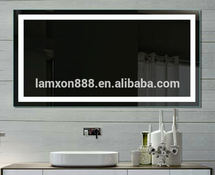 四辺を持つフランス加熱ミラーled照明-バスミラー問屋・仕入れ・卸・卸売り