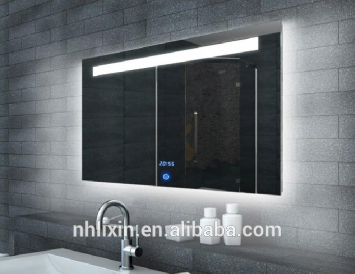 浴室の付属品、 壁時計がつながった、 ledミラー-バスミラー問屋・仕入れ・卸・卸売り
