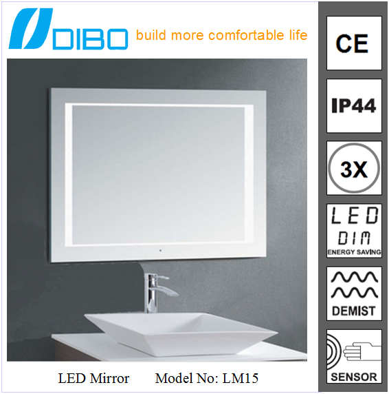 リトラクタブルミラーバスルーム、 ledバックライト付きミラー、 霧の証拠シャワーのミラー-バスミラー問屋・仕入れ・卸・卸売り