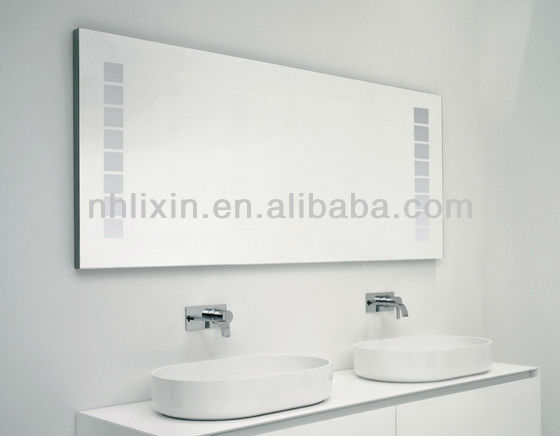 バスルーム用のファンシーミラー、 点灯しているledバックライト付きミラー、 ledライト付きのバスルームの鏡-バスミラー問屋・仕入れ・卸・卸売り