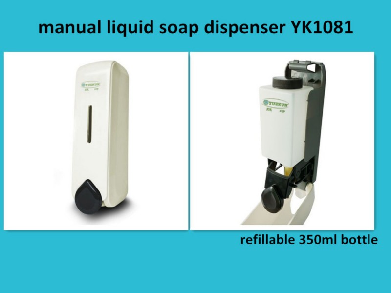 工場卸売yuekun350ml壁がマウントされている液体石鹸のボトル/ディスペンサーソープ-液体石鹸ディスペンサー問屋・仕入れ・卸・卸売り