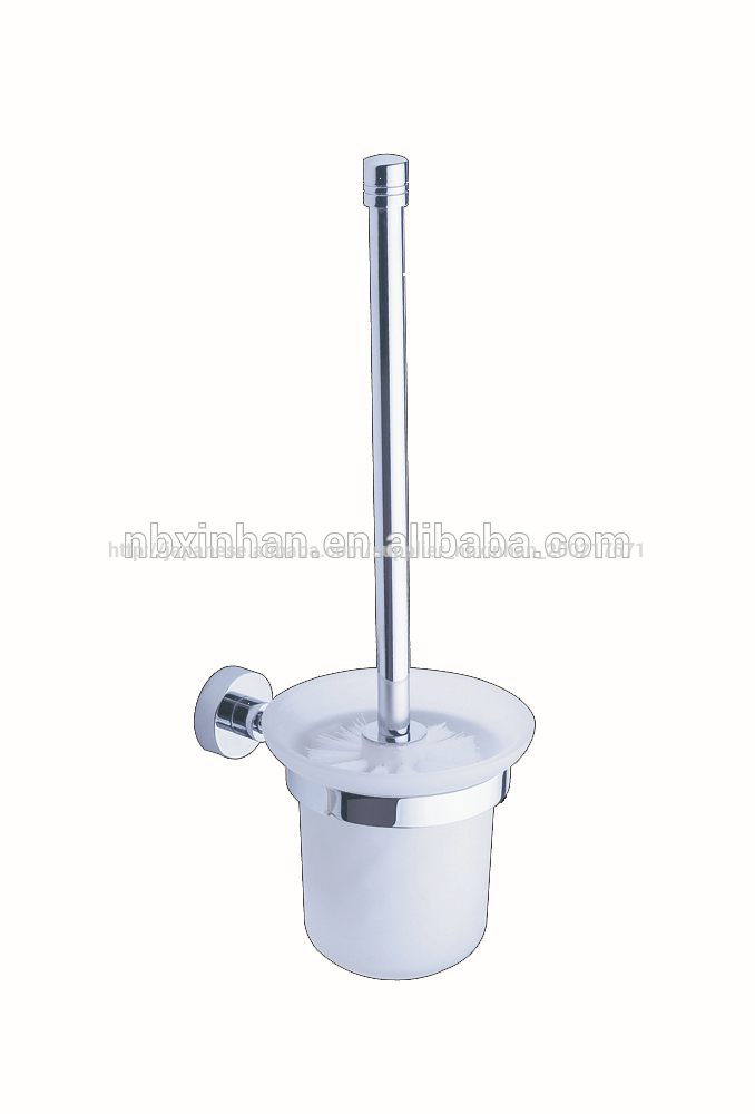 壁継手浴室の付属品、 スタイリッシュエレガントな固体クロムめっき真鍮のトイレブラシホルダー-トイレブラシホルダ問屋・仕入れ・卸・卸売り