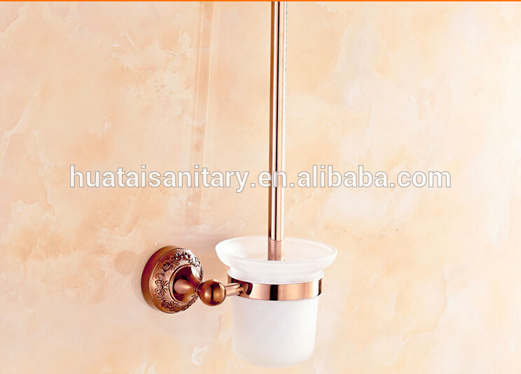浴室壁面マウントゴールドカラーシングルトイレブラシホルダー/トイレブラシホルダーシングル/トイレブラシホルダーシングル-トイレブラシホルダ問屋・仕入れ・卸・卸売り