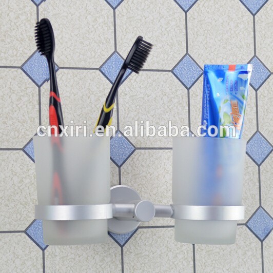 卸売高品質の壁がマウントされているダブルalumimumhs-7浴室のカップホルダー-カップ＆グラスホルダー問屋・仕入れ・卸・卸売り