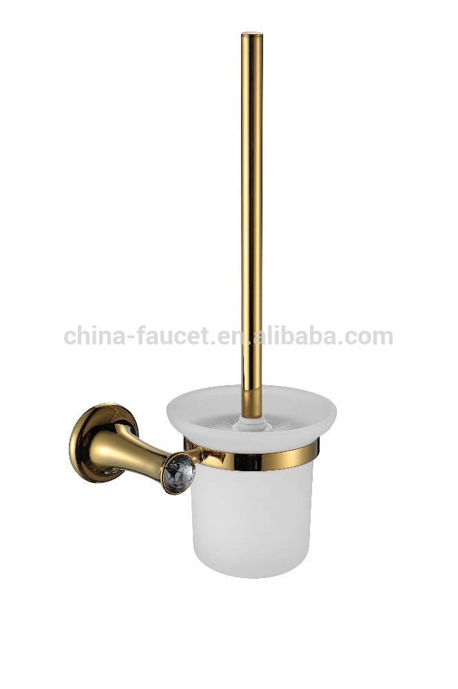 豪華なクリスタルシリーズチタン黄金のトイレブラシホルダー-トイレブラシホルダ問屋・仕入れ・卸・卸売り
