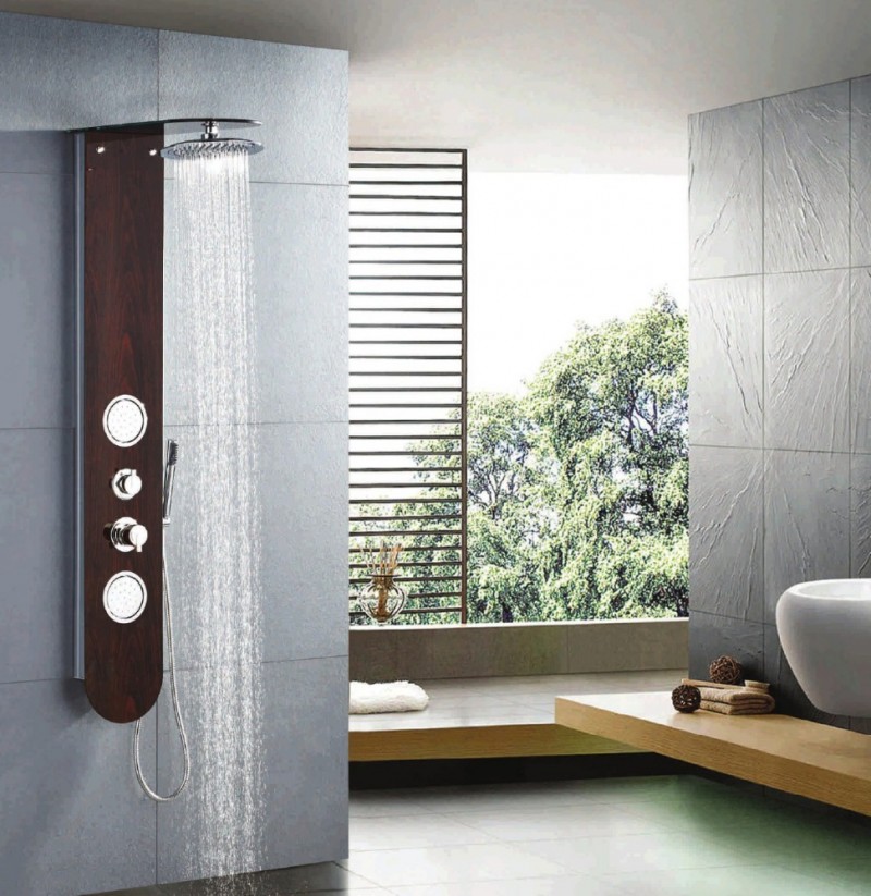 穀物色彩強化ガラスのシャワーのパネルとの素敵なデザインアイテムkdy-6014-風呂、シャワー水栓問屋・仕入れ・卸・卸売り