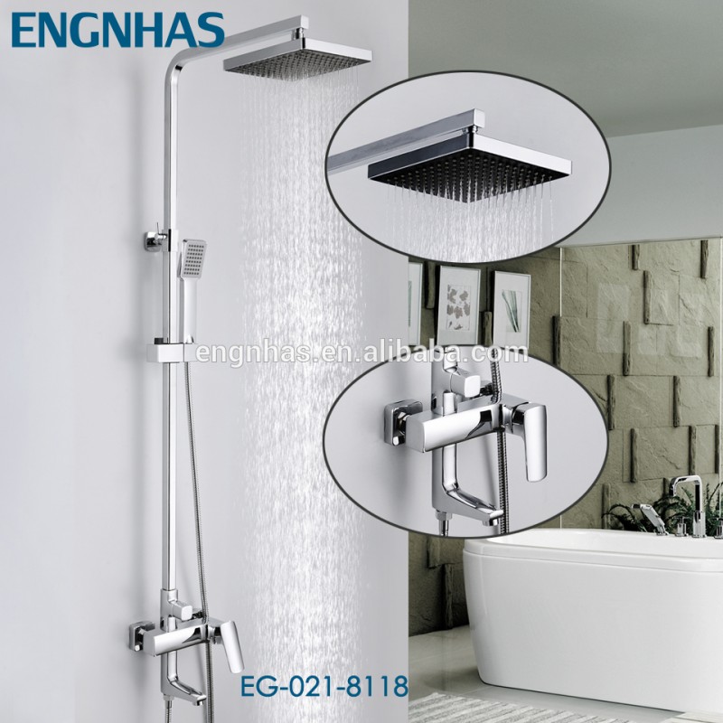 固体真鍮シングルレバーの浴室のシャワーの正方形のレイン-風呂、シャワー水栓問屋・仕入れ・卸・卸売り