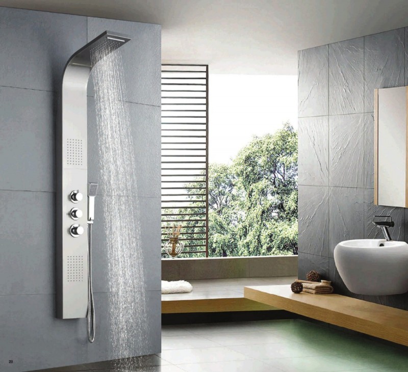 シンプルなスタイルの304kdy-7026-aステンレス鋼のシャワーのパネル-風呂、シャワー水栓問屋・仕入れ・卸・卸売り
