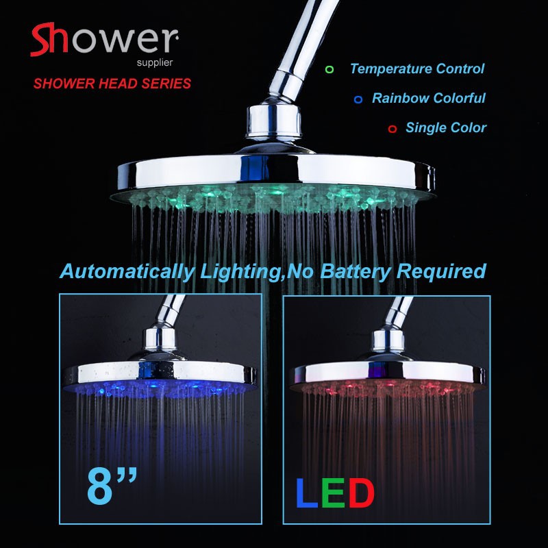 自動16308インチled照明色の変化のオーバーヘッドレインシャワーヘッド-浴室蛇口付属品問屋・仕入れ・卸・卸売り