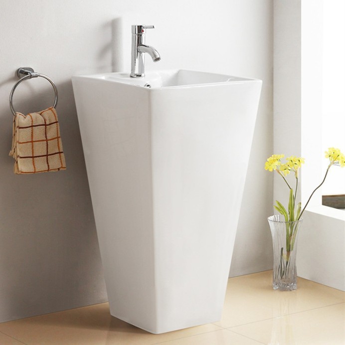 3006 クラシックなデザイン ワンピースの 洗面器 白-バスルーム洗面台問屋・仕入れ・卸・卸売り