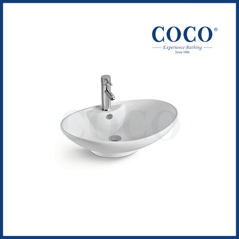 ココ650ミリメートルセラミック楕円形の船の形のバスルームのシンクカウンタートップ洗面台-バスルーム洗面台問屋・仕入れ・卸・卸売り