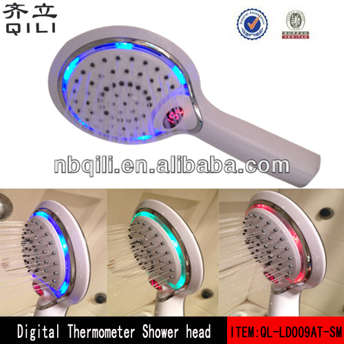 Ql-ld009at-sm温度表示ledシャワーヘッド-浴室蛇口付属品問屋・仕入れ・卸・卸売り