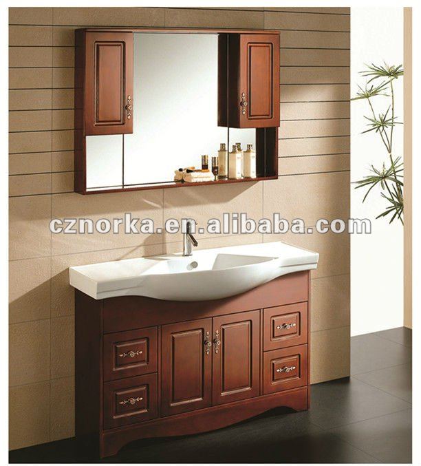 現代木のこげ茶の浴室用キャビネットY9004-バニティーキャビネット問屋・仕入れ・卸・卸売り