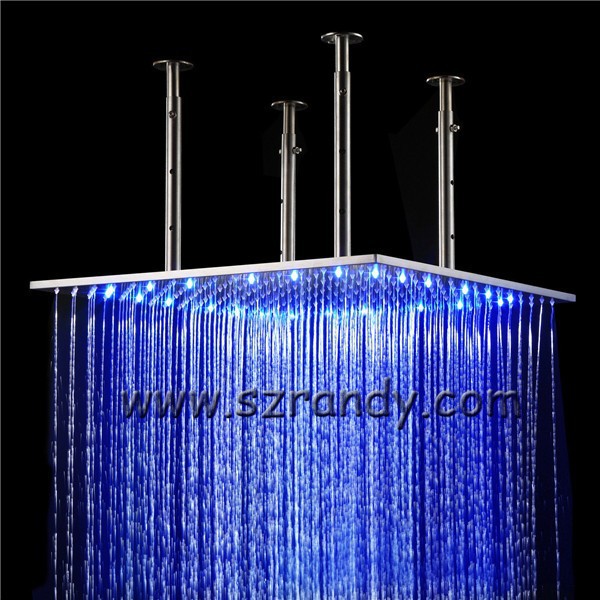 500mm角の青い色隠し壁マウント浴室用シャワー( 水動力と不要バッテリー)-バスハードウエアセット問屋・仕入れ・卸・卸売り
