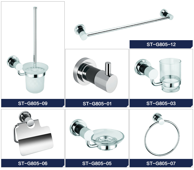 大理石と亜鉛合金材料クロムニッケルのホテルbalfour浴室の付属品とトイレのアクセサリー-バスハードウエアセット問屋・仕入れ・卸・卸売り