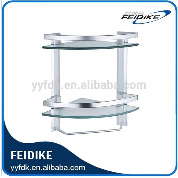Feidike2035-2ユニークなアルミバー付きの浴室のコーナーシェルフ-浴室棚問屋・仕入れ・卸・卸売り