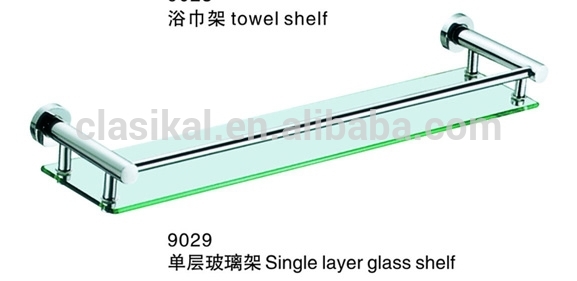 中国卸売304ステンレス鋼シングルガラス棚の浴室の付属品-浴室棚問屋・仕入れ・卸・卸売り