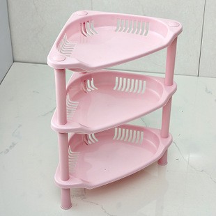 有用な5色トイレの棚の浴室の棚浴室のためのプラスチック製の部屋のコーナー収納棚アクセサリー家庭の台所-浴室棚問屋・仕入れ・卸・卸売り