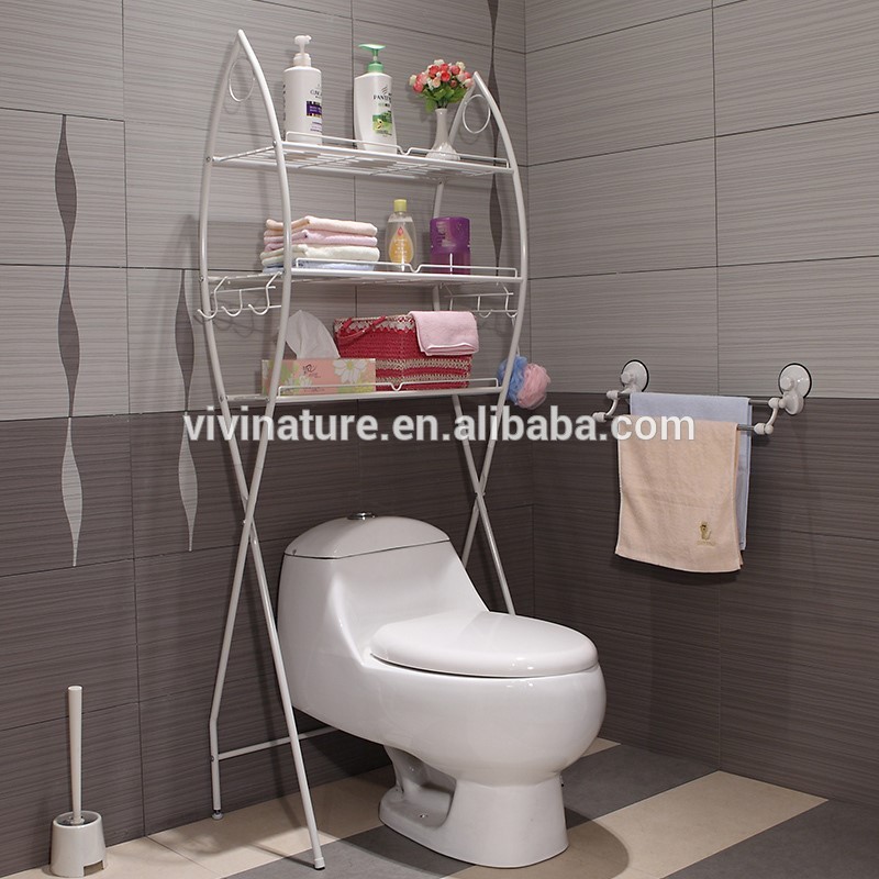 魚の形のバスルームの上にタオル棚と金属製のトイレラック-浴室棚問屋・仕入れ・卸・卸売り