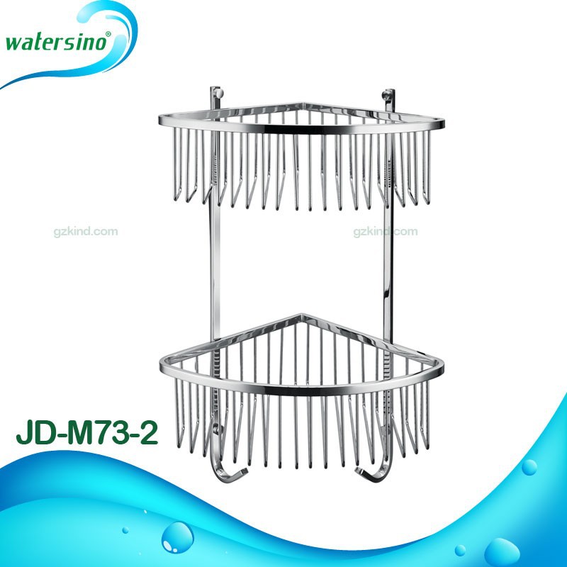 ステンレス鋼の浴室用ワイヤーバスケットjd-m73-2304デュアルティア-浴室棚問屋・仕入れ・卸・卸売り