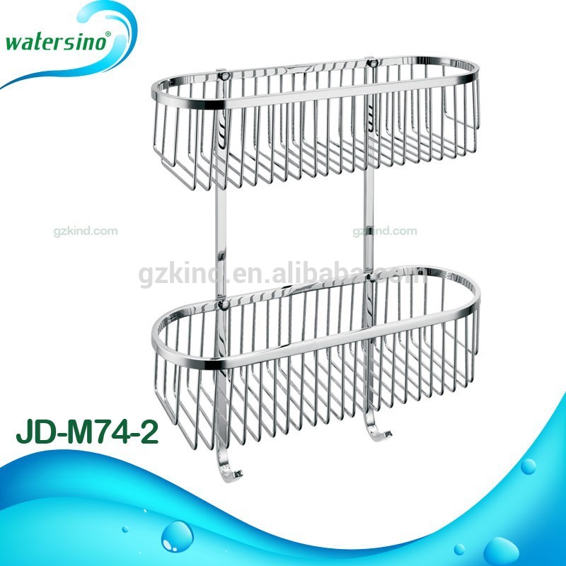 熱い販売の浴室の付属品浴室two層jd-m74-2ワイヤーバスケット-浴室棚問屋・仕入れ・卸・卸売り