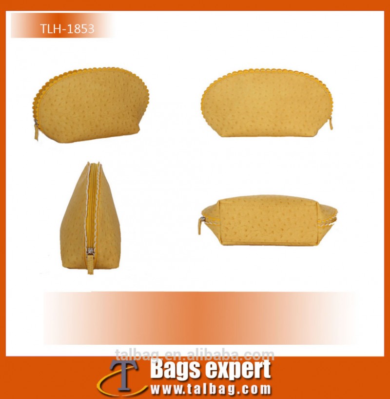 ワニpvc化粧品袋/クラッチイブニングバッグシェルの形状の黄色でカキで-イブニングバッグ問屋・仕入れ・卸・卸売り