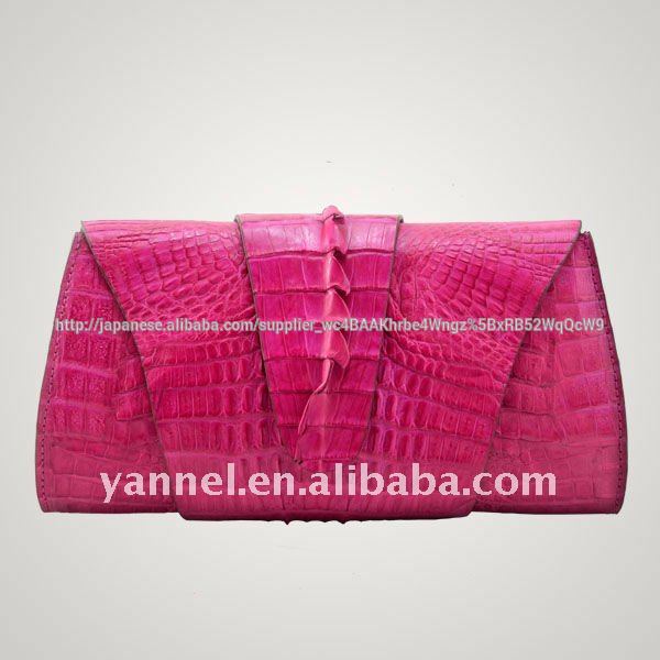 本物のワニbag_crocodile長いクラッチクラッチバッグフォルダ-イブニングバッグ問屋・仕入れ・卸・卸売り