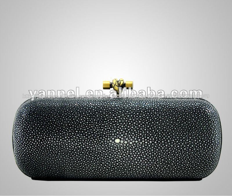 卸売本物の皮膚stinggrayクラッチバッグ、 ボックスのイブニングバッグイブニングbag_stingray_framingイブニングバッグ-イブニングバッグ問屋・仕入れ・卸・卸売り