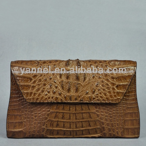 本物のワニ皮女性のクラッチbag_purse_crocodileクロコダイルハンドバッグ-イブニングバッグ問屋・仕入れ・卸・卸売り