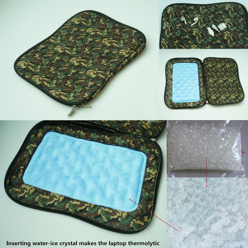 カスタム迷彩ネオプレンラップトップスリーブ2015水で- 氷結晶熱分解-ノートパソコン用バッグ問屋・仕入れ・卸・卸売り