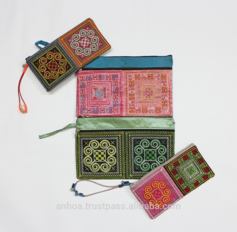 ベトナム刺繍ブロケードスタイルの財布-小銭入れ問屋・仕入れ・卸・卸売り